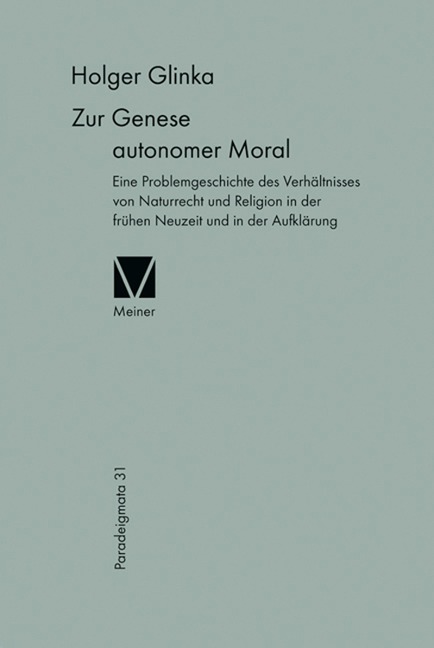 Zur Genese autonomer Moral - Holger Glinka