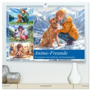 Cover-Bild zum Titel 'Anime-Freunde - Terminplaner mit niedlichen Tierfreundschaften (hochwertiger Premium Wandkalender 2026 DIN A2 quer), Kunstdruck in Hochglanz' von 'Anja Frost'