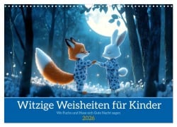 Cover-Bild zum Titel 'Witzige Weisheiten für Kinder (Wandkalender 2026 DIN A3 quer), CALVENDO Monatskalender' von 'Daniela Tapper'