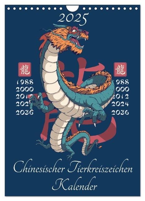 Chinesische Tierkreiszeichen (Wandkalender 2025 DIN A4 hoch), CALVENDO Monatskalender - Luca Schmidt