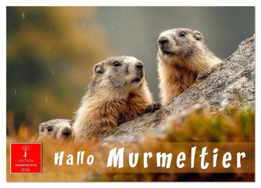 Hallo Murmeltier (Wandkalender 2026 DIN A4 quer), CALVENDO Monatskalender - Roder Roder