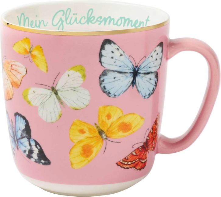 Blütenträume Kaffeebecher "Mein Glücksmoment", 350 ml - 