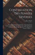 Cover-Bild zum Titel 'Continuation Des Pensées Diverses' von 'Pierre Bayle'