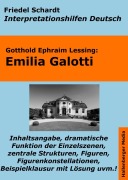 Cover-Bild zum Titel 'Emilia Galotti - Lektürehilfe und Interpretationshilfe. Interpretationen und Vorbereitungen für den Deutschunterricht.' von 'Friedel Schardt'