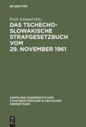 Cover-Bild zum Titel 'Das Tschechoslowakische Strafgesetzbuch vom 29. November 1961' von ''