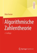 Cover-Bild zum Titel 'Algorithmische Zahlentheorie' von 'Otto Forster'
