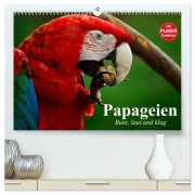 Cover-Bild zum Titel 'Papageien. Bunt, laut und klug (hochwertiger Premium Wandkalender 2026 DIN A2 quer), Kunstdruck in Hochglanz' von 'Elisabeth Stanzer'