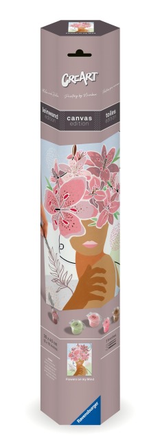 CreArt, Malen nach Zahlen Canvas Leinwand - Gedankenblumen - 