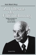 Cover-Bild zum Titel 'Zur Theorie der Unternehmung' von ''