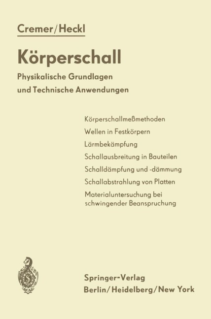 Körperschall - M. Heckl, L. Cremer
