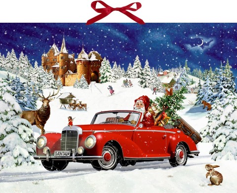 Wandkalender - Winterfahrt im Oldtimer - 