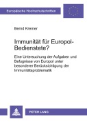 Cover-Bild zum Titel 'Immunität für Europol-Bedienstete?' von 'Bernd Kremer'