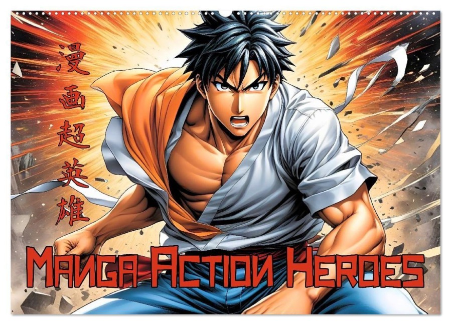 Manga Action Heroes (Wandkalender 2026 DIN A2 quer), CALVENDO Monatskalender - Renate Utz