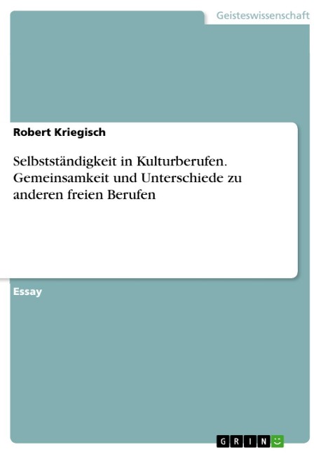 Kulturberufe - Robert Kriegisch