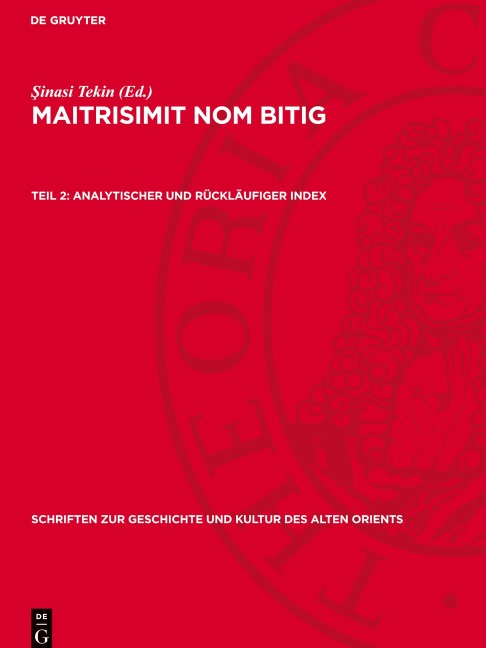 Maitrisimit nom bitig, Teil 2, Analytischer und rückläufiger Index - 