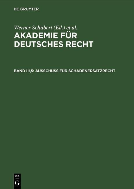 Ausschuß für Schadenersatzrecht - 