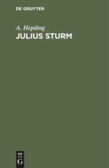 Julius Sturm - A. Hepding