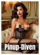 Pinup-Diven (Wandkalender 2026 DIN A2 hoch), CALVENDO Monatskalender - Ally Bee