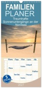 Cover-Bild zum Titel 'Familienplaner 2027 - Traumhafte Sonnenuntergänge an der Nordsee mit 5 Spalten (Wandkalender, 21 x 45 cm) CALVENDO' von 'Sarnade'