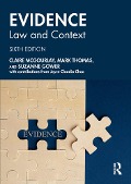 Cover-Bild zum Titel 'Evidence: Law and Context' von 'Claire Mcgourlay, Mark Thomas, Suzanne Gower'