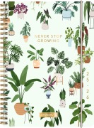 BRUNNEN Schülerkalender (2025/2026) "Little Plants", 2 Seiten = 1 Woche, A5, 208 Seiten, PP-Umschlag, mehrfarbig - 