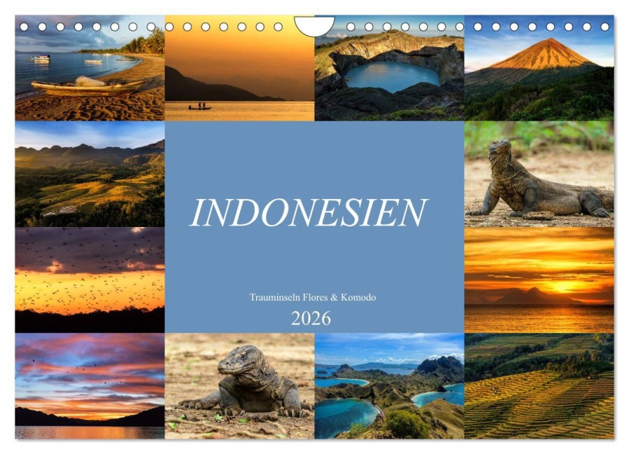 Indonesien - Inselparadies Flores & Komodo (Wandkalender 2026 DIN A4 quer), CALVENDO Monatskalender - Sandra Schänzer