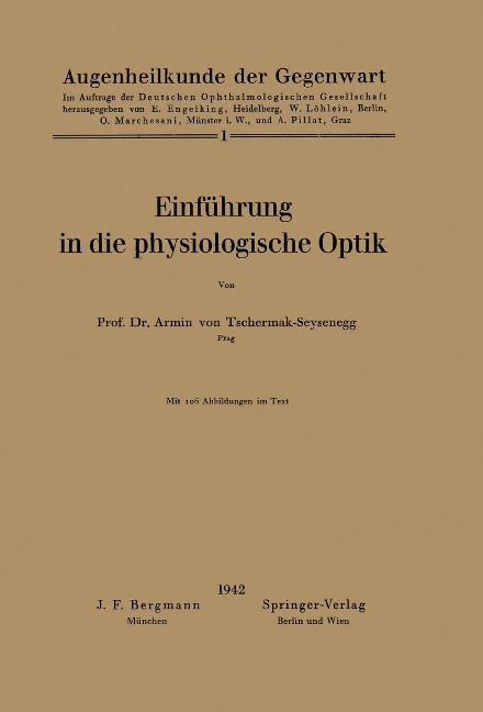 Einführung in die physiologische Optik - Armin Von Tschermak-Seysenegg