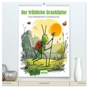 Cover-Bild zum Titel 'Der fröhliche Grashüpfer - bunter Kinderkalender für das Kinderzimmer (hochwertiger Premium Wandkalender 2026 DIN A2 hoch), Kunstdruck in Hochglanz' von 'Mb Fotografie'