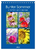 Bunter Sommer (Tischkalender 2024 DIN A5 hoch), CALVENDO Monatskalender - Gisela Kruse
