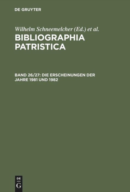Die Erscheinungen der Jahre 1981 und 1982 - 