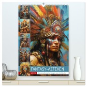 Cover-Bild zum Titel 'Fantasy-Azteken. Mesoamerikanische Krieger einer Hochkultur (hochwertiger Premium Wandkalender 2026 DIN A2 hoch), Kunstdruck in Hochglanz' von 'Rose Hurley'