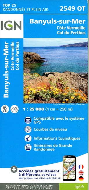 Banyuls - Col du Perthus 1:25 000 - 