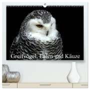 Greifvögel, Eulen und Käuze (hochwertiger Premium Wandkalender 2026 DIN A2 quer), Kunstdruck in Hochglanz - Arno Klatt