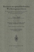 Cover-Bild zum Titel 'Rechnen an spanabhebenden Werkzeugmaschinen' von 'Franz Riegel'
