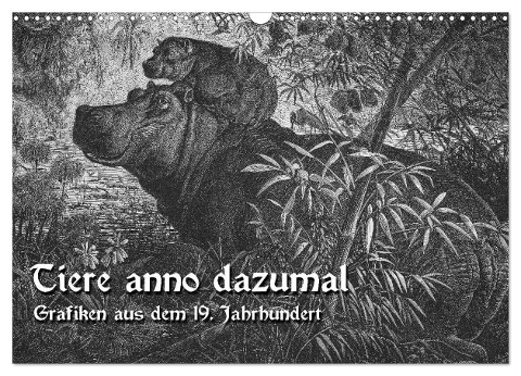 Tiere anno dazumal (Wandkalender 2024 DIN A3 quer), CALVENDO Monatskalender - Martina Berg