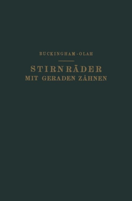 Stirnräder mit Geraden Zähnen - Na Olah, Na Buckingham
