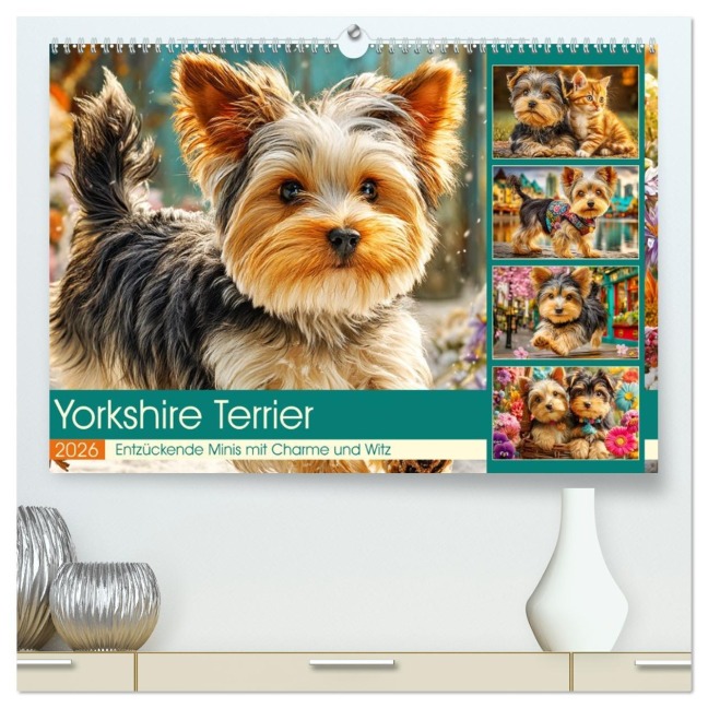 Yorkshire Terrier. Entzückende Minis mit Charme und Witz (hochwertiger Premium Wandkalender 2026 DIN A2 quer), Kunstdruck in Hochglanz - Rose Hurley