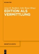 Cover-Bild zum Titel 'Edition als Vermittlung' von ''