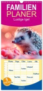 Cover-Bild zum Titel 'Familienplaner 2027 - Lustige Igel mit 5 Spalten (Wandkalender, 21 x 45 cm) CALVENDO' von 'Steffen Gierok-Latniak'