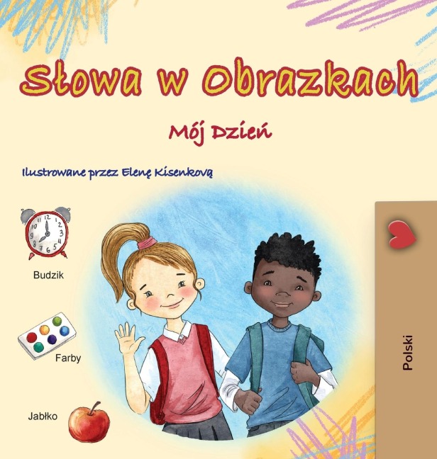 Words in Pictures - My Day (Polish Children's Book) - Kidkiddos Books