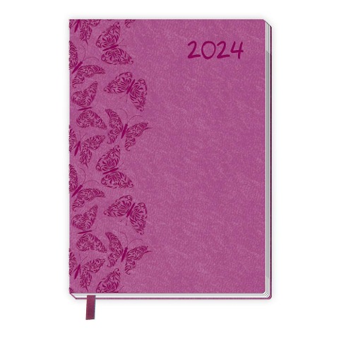 Trötsch Taschenkalender A7 Soft Touch Schmetterlinge 2024 - 
