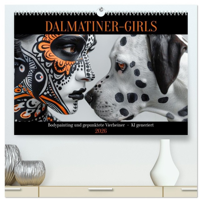 Dalmatinergirls (hochwertiger Premium Wandkalender 2026 DIN A2 quer), Kunstdruck in Hochglanz - Cathrin Illgen