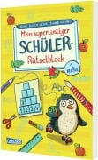 Cover-Bild zum Titel 'Mein superlustiger Schüler-Rätselblock' von 'Nikki Busch'