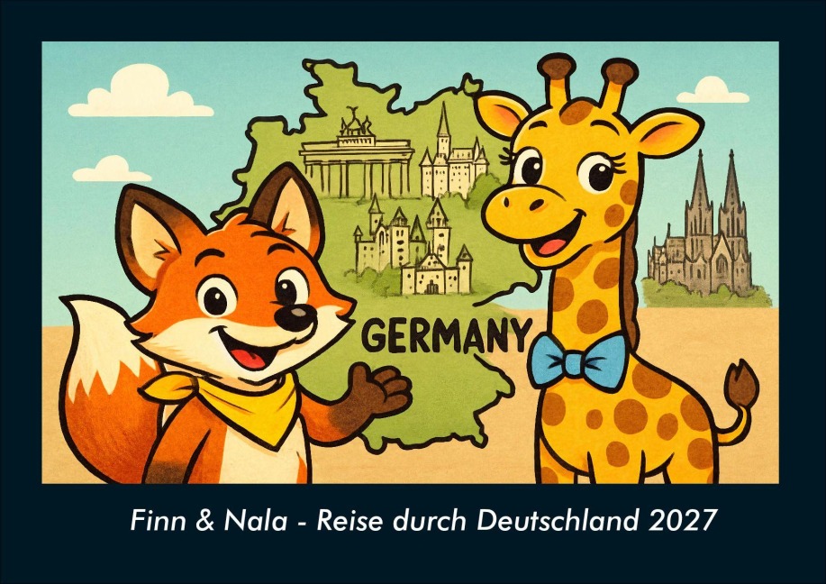 Finn & Nala - Reise durch Deutschland 2027 Fotokalender DIN A4 - Tobias Schmitt, Kevin Heber