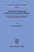 Cover-Bild zum Titel 'Haftung für Werbung auf urheberrechtsverletzenden Websites.' von 'Johannes Simon Stuve'