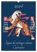 Signes du zodiaque chinois (Calendrier mural 2024 DIN A3 horizontal), CALVENDO calendrier mensuel - Luca Schmidt