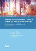 Cover-Bild zum Titel 'Das Qualitäts-Checkheft für Trainer zu DIN EN ISO 9001:2015 und DVWO QM' von 'Melanie Eckart'