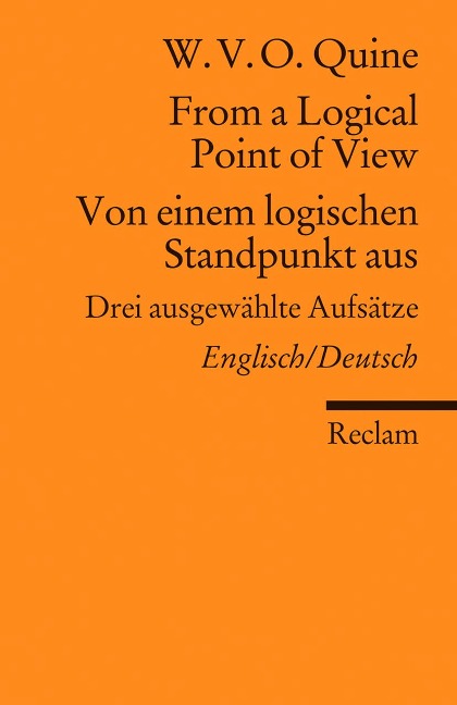 From a Logical Point of View / Von einem logischen Standpunkt aus - W. V. O. Quine