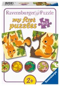 Cover-Bild zum Titel 'Ravensburger Kinderpuzzle - Tiere und ihre Kinder - 9x2 Teile my first Puzzle für Kinder ab 2 Jahren' von ''