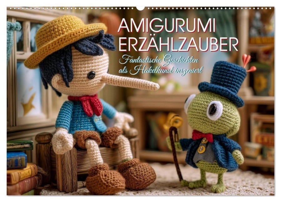 Amigurumi Erzählzauber. Fantastische Geschichten als Häkelkunst inszeniert (Wandkalender 2026 DIN A2 quer), CALVENDO Monatskalender - Hanna Wagner